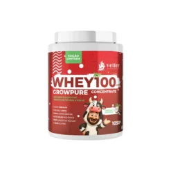 Whey100 Protein Growpure Concentrate Veller 1050g Edição Limitada Chocolate com Coco