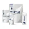 Combo WHEY100 Growpure 1050g + Creatina Growpure 360g + Beta Alanina + Coqueteleira